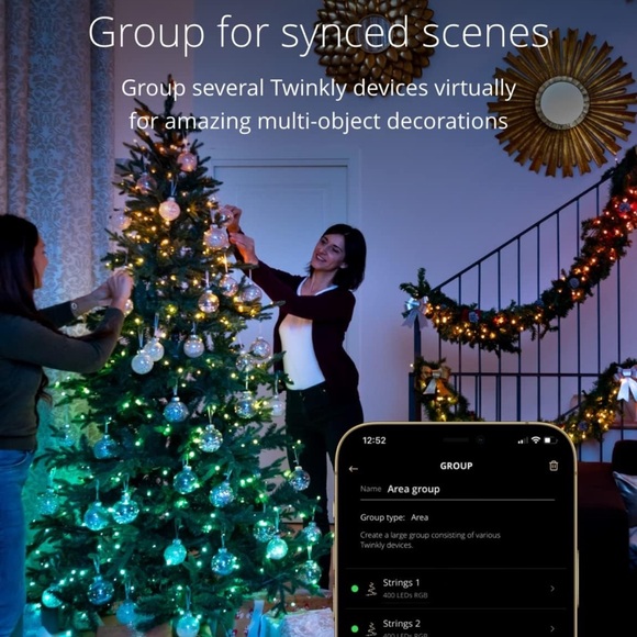 Twinkly RGB Multicolor App Controlled Smart Decorations 250 LED Light String - Picture 2 of 5